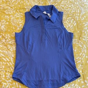 lululemon athletica Indigo Sleeveless Collared  Top